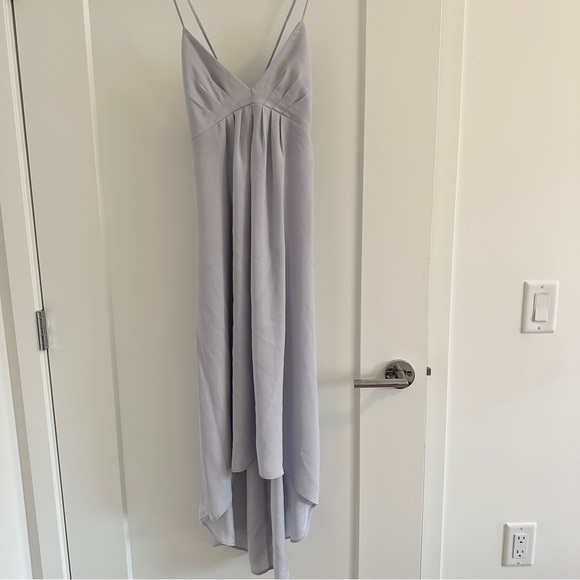 Wilfred Cosimo Lavender Tie Back Long Formal Dress - Picture 4 of 7
